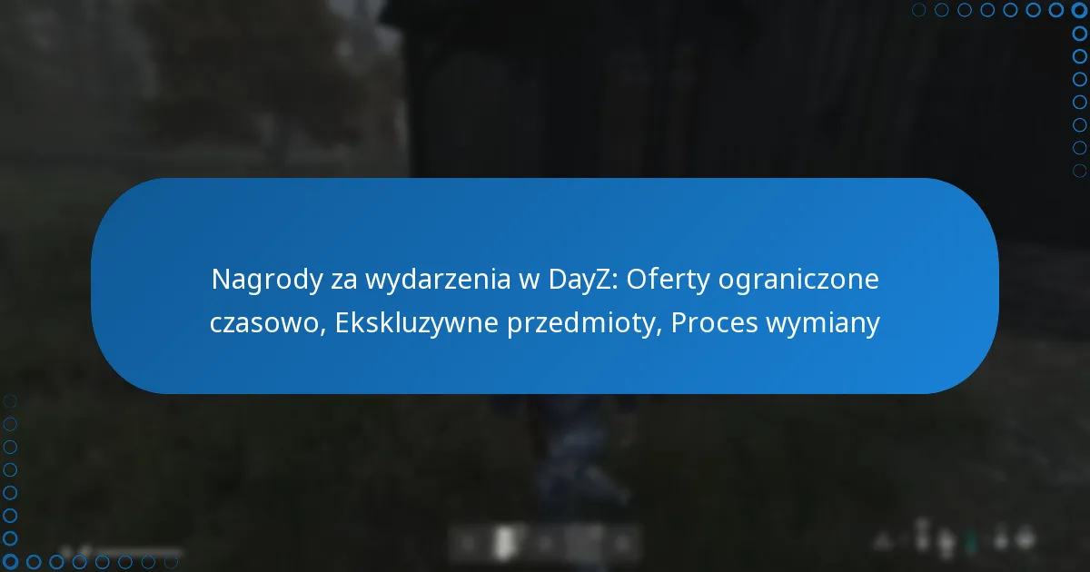 Nagrody za wydarzenia w DayZ: Oferty ograniczone czasowo, Ekskluzywne przedmioty, Proces wymiany