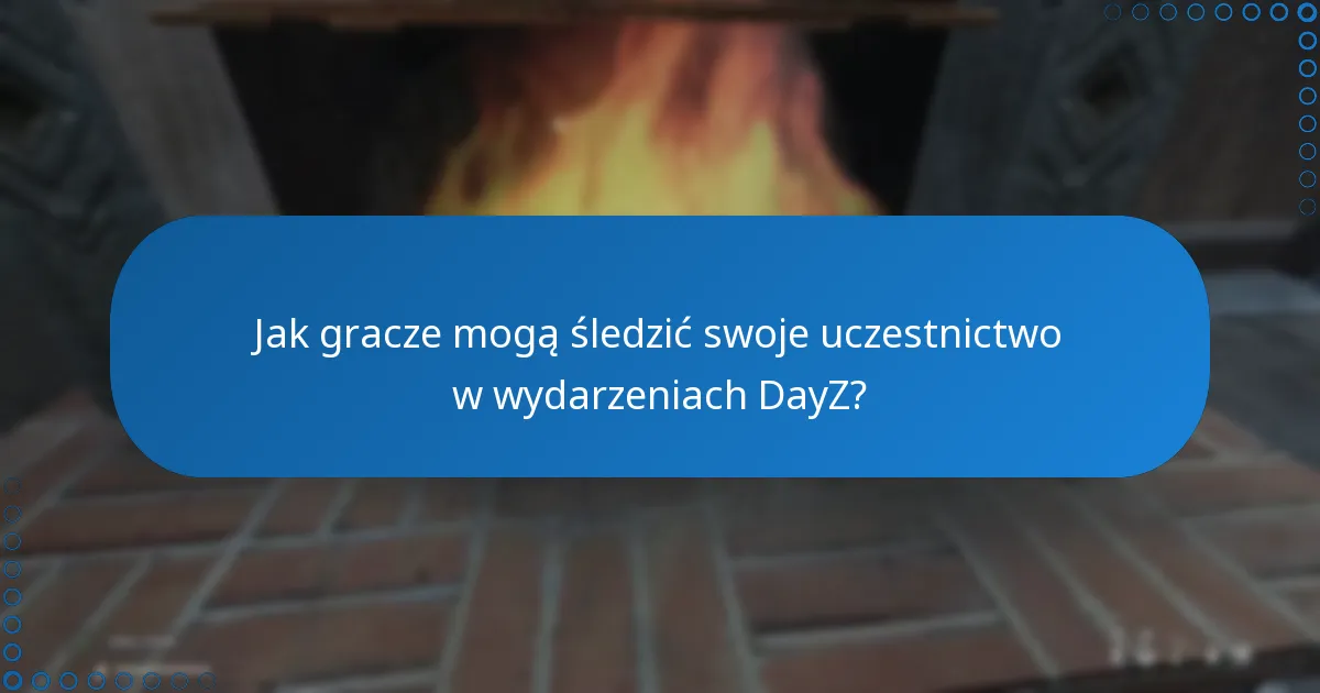 Jak gracze mogą śledzić swoje uczestnictwo w wydarzeniach DayZ?