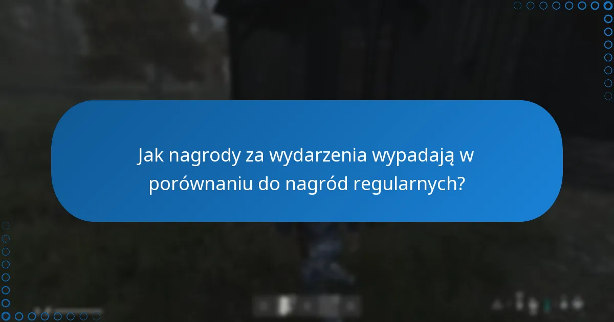 Jak nagrody za wydarzenia wypadają w porównaniu do nagród regularnych?