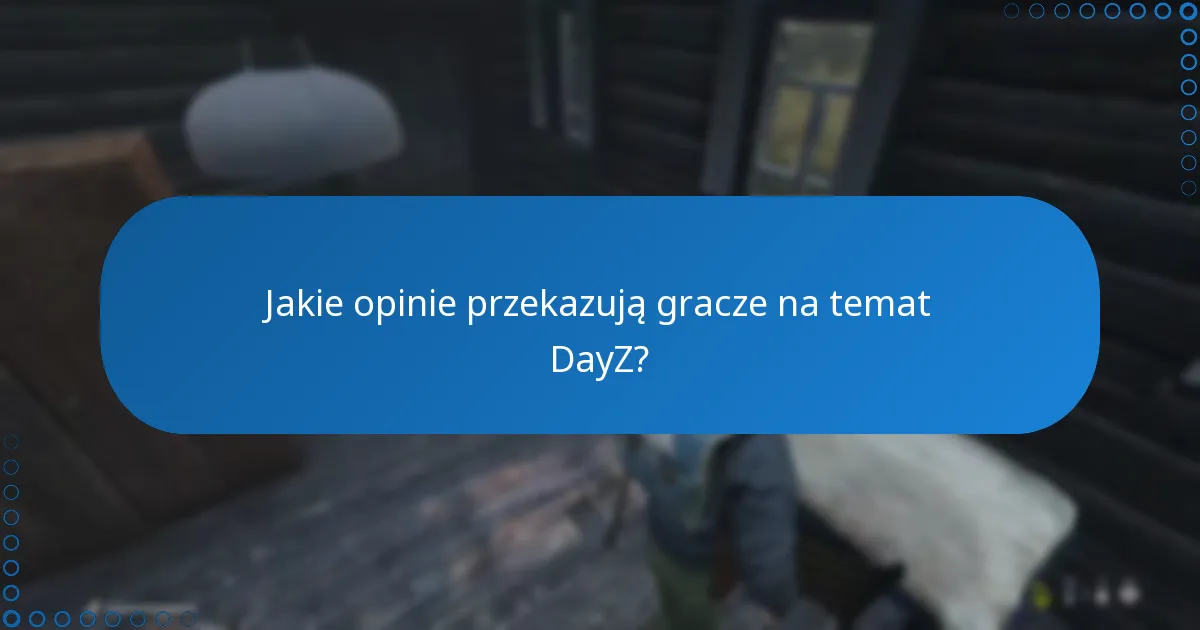 Jakie opinie przekazują gracze na temat DayZ?