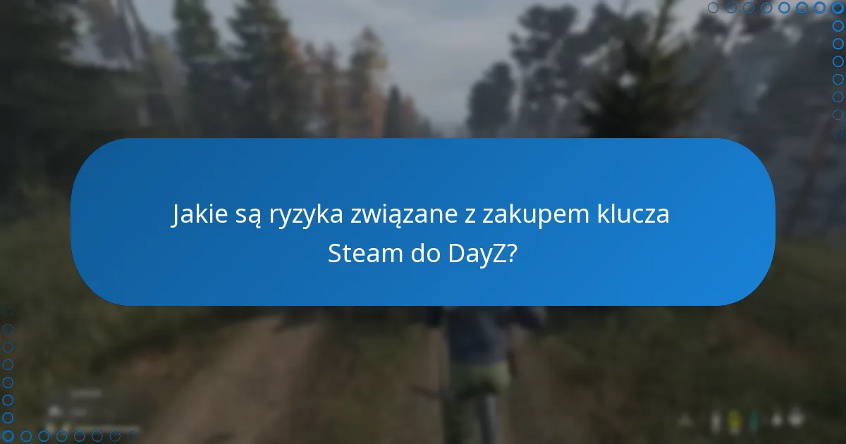 Jakie są ryzyka związane z zakupem klucza Steam do DayZ?
