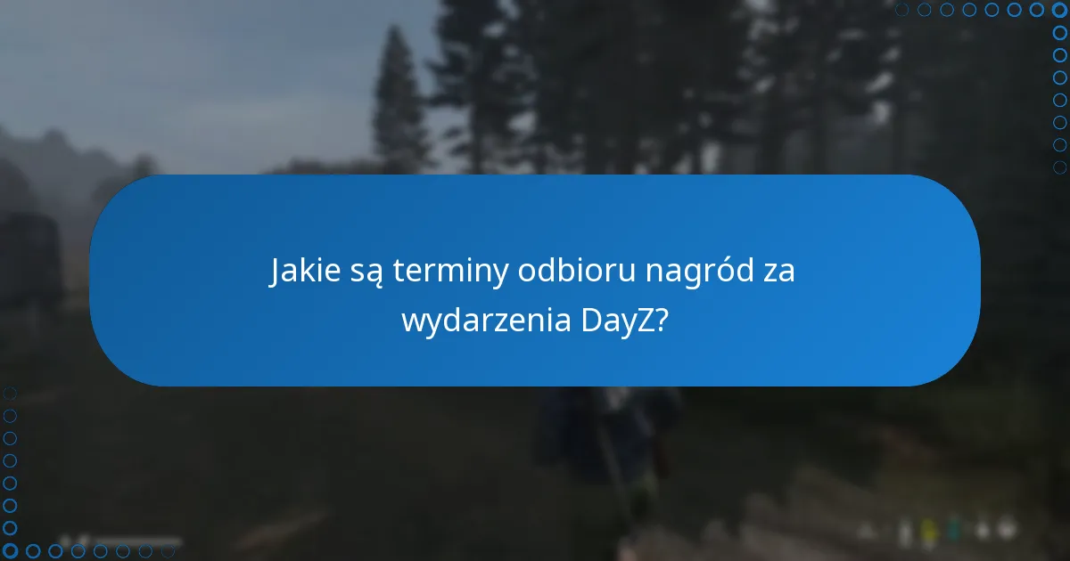 Jakie są terminy odbioru nagród za wydarzenia DayZ?
