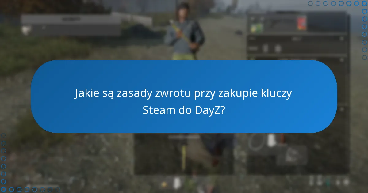Jakie są zasady zwrotu przy zakupie kluczy Steam do DayZ?