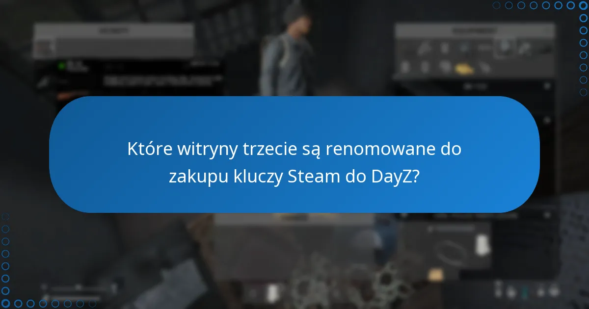 Które witryny trzecie są renomowane do zakupu kluczy Steam do DayZ?